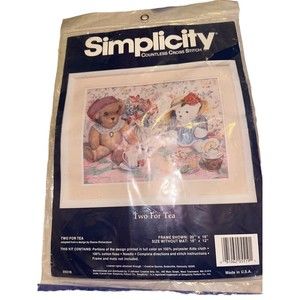 Simplicity Countless Cross Stitch Kit #05519 Two for TeaDonna Richardson Design